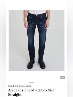 Ag Adriano Goldschmied Slim Straight Jeans - Dark Indigo